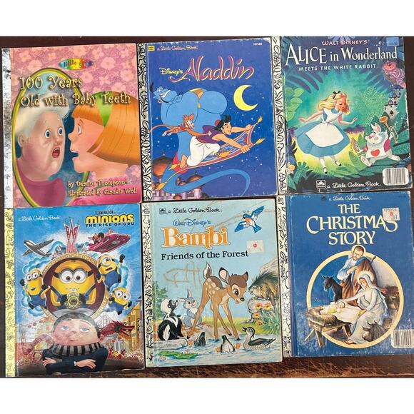 Lot of 6 Little Golden Books Mixed Vintage Christian Religious Bible Disney‎ - Picture 1 of 1